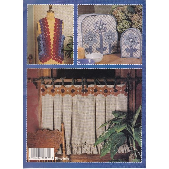 Vintage Quilting Patterns, Simplicity Quilt It Yourself 249 Yo Yos 1995, Pillows - Picture 2 of 2